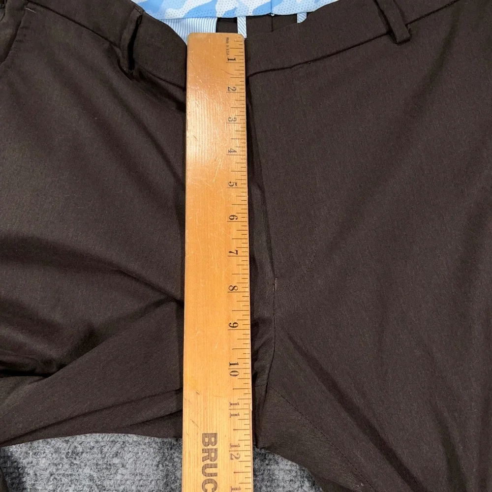 Peter Millar EB66 Highland Performance Pants Mens 35x34 Flat Front Brown Luxury